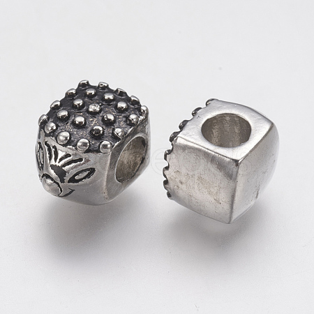 Ion Plating(IP) 304 Stainless Steel European Beads STAS-J022-037AS-1