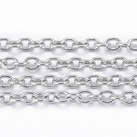 Tarnish Resistant 304 Stainless Steel Cable Chains CHS-H009-27P-1
