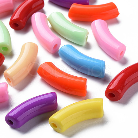 Opaque Acrylic Beads MACR-S372-001B-S-1