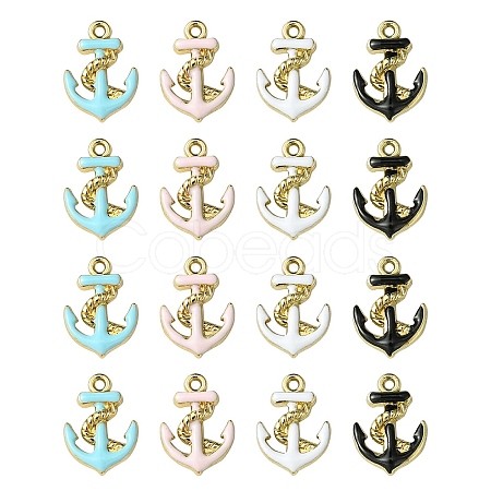 20Pcs 4 Colors Enamel Pendants ENAM-YW0005-33-1