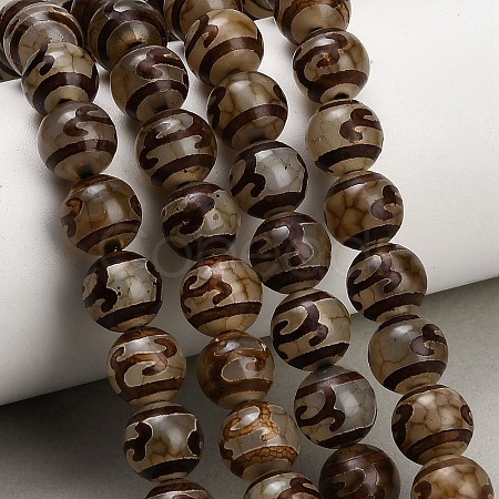 Tibetan Style dZi Beads Strands GG-CBA4812-B08-10MM-1