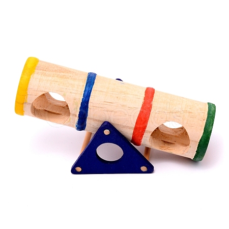 Wooden Hamster Seesaw AJEW-WH0162-56-1