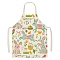 Easter Theme Flax Sleeveless Apron, with Double Shoulder Belt, Colorful, 700x600mm