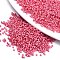 11/0 Grade A Baking Paint Glass Seed Beads, Cylinder, Uniform Seed Bead Size, Opaque Colours Luster, Hot Pink, about 1.5x1mm, Hole: 0.5mm, about 2000pcs/10g