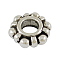 Alloy Beads Spacers, Cadmium Free & Lead Free, Flower, Antique Silver, 11x4mm, Hole: 5mm