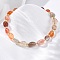 Natural Carnelian Beaded Bracelets for Women, Nuggets, with 201 Stainless Steel Findings, 7-1/2 inch(19.2cm)