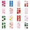 Full Cover Nail Art Stickers, Glitter Powder Decals, Self Adhesive, for Nail Tips Decorations, Mixed Color, 25.5x10~16.5mm, 12pcs/sheet, 16sheet/set