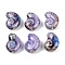 Handmade Porcelain Beads, Conch, Medium Purple, 21.5x16.5x9.5mm, Hole: 2mm