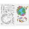 PVC Plastic Stamps, for DIY Scrapbooking, Photo Album Decorative, Cards Making, Stamp Sheets, Flower Pattern, 16x11x0.3cm