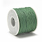 Polyester Cords, Dark Green, 0.5~0.6mm, about 131.23~142.16 yards(120~130m)/roll