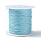 Nylon Chinese Knot Cord, Nylon Jewelry Cord for Jewelry Making, Pale Turquoise, 0.4mm, about 28~30m/roll