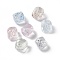 Transparent Acrylic Beads, with Dried Flower Petal, Square, Random Color, 16x16x16mm, Hole: 2mm, 278pcs/500g