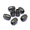 Rack Plating Brass European Beads, Large Hole Beads, Long-Lasting Plated, Barrel, Gunmetal, 11.5x8mm, Hole: 4mm