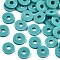 Handmade Polymer Clay Beads, for DIY Jewelry Crafts Supplies, Disc/Flat Round, Heishi Beads, Dark Turquoise, 4x1mm, Hole: 1mm, about 55000pcs/1000g