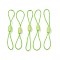 Elastic String, with Silicone Beads Buckle, for Hanging Tags, Cards, Keys, Light Green, 65~78x1mm