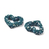Heart Shape Polymer Clay Rhinestone Beads CLAY-NH0001-09B-01-3