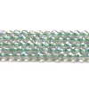 Electroplate Transparent Glass Beads Strands X-GLAA-H021-01A-FR07-2
