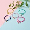 Acrylic Beaded Stretch Bracelet BJEW-JB08770-7