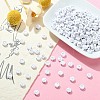 300pcs 2 Styles Opaque White Acrylic Beads MACR-YW0002-58B-5