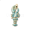 Brass Enamel Pendants KK-A277-03G-03-1
