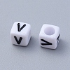 Acrylic Letter beads PL37C9308-2