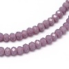 Faceted Rondelle Glass Beads Strands X-GLAA-M028-2mm-A02-2