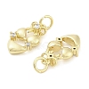 Brass Micro Pave Cubic Zirconia Pendants KK-H527-06A-G-2