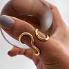 Zinc Alloy Adjustable Open Cuff Rings for Women FS-WGC55D1-01-3