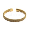 304 Stainless Steel Wire Mesh Cuff Bangles for Women LS-BJEW-D022-01C-G-1