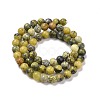 Natural Yellow Turquoise(Jasper) Beads Strands G-Q462-6mm-22-6