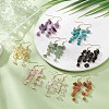 8 Pair 8 Style Natural & Synthetic Mixed Gemstone Chips Dangle Earrings Set EJEW-JE05266-2
