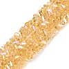 Electroplate Transparent Glass Beads Strands EGLA-Q139-01A-A03-1