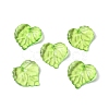 Green Transparent Acrylic Leaf Pendants for Chunky Necklace Jewelry X-DBLA410-9-8
