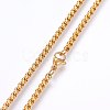 304 Stainless Steel Box Chain Necklaces NJEW-F227-09G-12-2