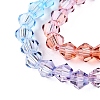 Gradient Color Baking Paint Glass Bead Strands X1-DGLA-A039-T4mm-A015-3