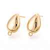 Brass Stud Earring Findings KK-N263-16G-1