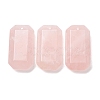 Natural Rose Quartz Pendants G-H325-03-02-1
