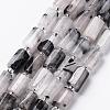 Natural Black Rutilated Quartz Beads Strands G-S345-8x11-010-1