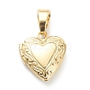 Brass Locket Pendants X-KK-P199-15G-2