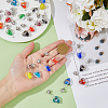24Pcs 12 Colors Handmade Luminous Lampwork European Dangle Charms PALLOY-AB00087-3