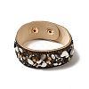 Faux Suede Snap Cord Bracelet BJEW-F428-09-4