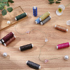 12 Rolls 12 Colors Round Waxed Polyester Twisted Cord YC-CL0001-03B-4