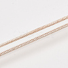 Brass Round Snake Chain Necklaces X-MAK-T006-11A-RG-3