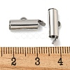 Brass Slide On End Clasp Tubes X-KK-N254-119P-01-3
