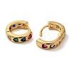 Rack Plating Brass Micro Pave Cubic Zirconia Hoop Earrings EJEW-L224-57G-01-2