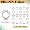 1500Pcs 304 Stainless Steel Split Rings STAS-ME0002-57-2
