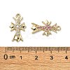 Golden Rack Plating Alloy Rhinestone Pendants PALLOY-F308-15G-3