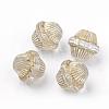 Plating Transparent Acrylic Beads PACR-Q115-57-1