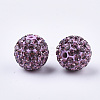 Handmade Polymer Clay Rhinestone Beads RB-S250-12mm-A27-2