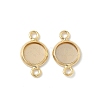 Flat Round Brass Connector Cabochon Settings KK-K414-13G-G-1